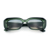 Womens Beveled Thick Plastic Narrow Rectangle Mod Fashion Sunglasses