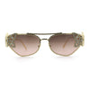 Luxury Womens Heavy Rhinestone Iced Out Cat Eye Metal Sunglasses