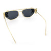 Luxury Womens Heavy Rhinestone Iced Out Cat Eye Metal Sunglasses