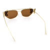 Luxury Womens Heavy Rhinestone Iced Out Cat Eye Metal Sunglasses