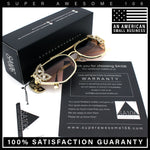 Luxury Womens Heavy Rhinestone Iced Out Cat Eye Metal Sunglasses