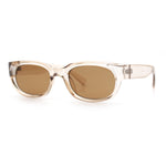 Mod Fashion Bevel Oval Rectangle Subtle Horn Rim Plastic Sunglasses