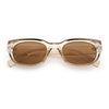 Mod Fashion Bevel Oval Rectangle Subtle Horn Rim Plastic Sunglasses
