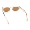 Mod Fashion Bevel Oval Rectangle Subtle Horn Rim Plastic Sunglasses