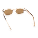 Mod Fashion Bevel Oval Rectangle Subtle Horn Rim Plastic Sunglasses