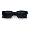 Mod Fashion Bevel Oval Rectangle Subtle Horn Rim Plastic Sunglasses