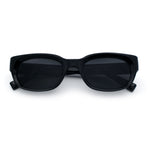 Mod Fashion Bevel Oval Rectangle Subtle Horn Rim Plastic Sunglasses