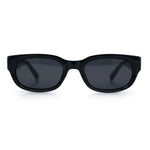 Mod Fashion Bevel Oval Rectangle Subtle Horn Rim Plastic Sunglasses