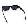 Mod Fashion Bevel Oval Rectangle Subtle Horn Rim Plastic Sunglasses