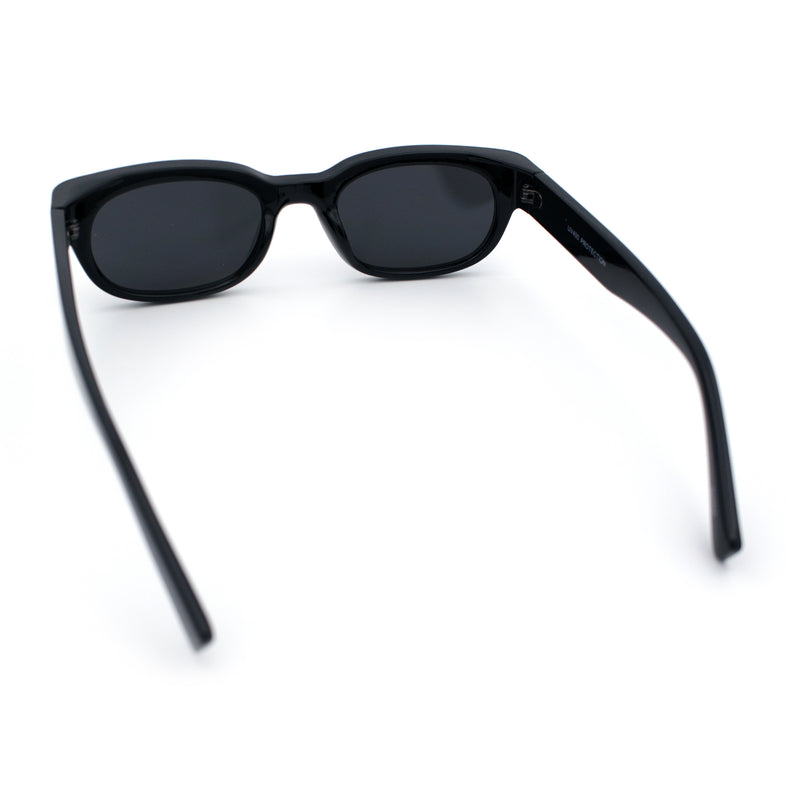 Mod Fashion Bevel Oval Rectangle Subtle Horn Rim Plastic Sunglasses