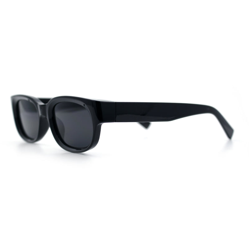 Mod Fashion Bevel Oval Rectangle Subtle Horn Rim Plastic Sunglasses