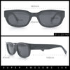 Mod Fashion Bevel Oval Rectangle Subtle Horn Rim Plastic Sunglasses