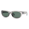 Mod Fashion Bevel Oval Rectangle Subtle Horn Rim Plastic Sunglasses