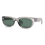 Mod Fashion Bevel Oval Rectangle Subtle Horn Rim Plastic Sunglasses
