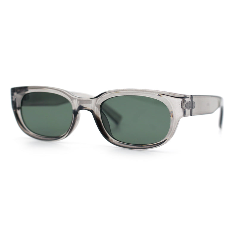 Mod Fashion Bevel Oval Rectangle Subtle Horn Rim Plastic Sunglasses