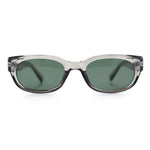 Mod Fashion Bevel Oval Rectangle Subtle Horn Rim Plastic Sunglasses