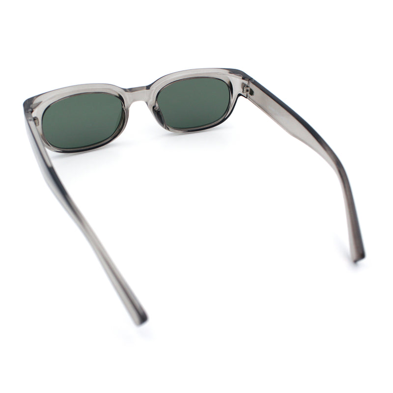 Mod Fashion Bevel Oval Rectangle Subtle Horn Rim Plastic Sunglasses