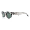 Mod Fashion Bevel Oval Rectangle Subtle Horn Rim Plastic Sunglasses