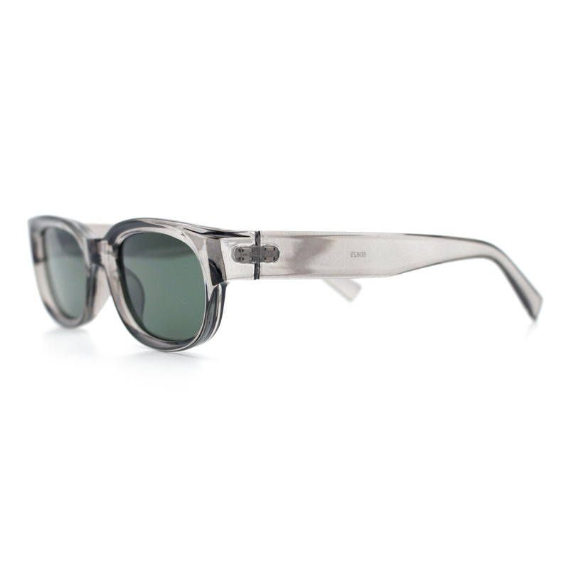 Mod Fashion Bevel Oval Rectangle Subtle Horn Rim Plastic Sunglasses