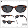 Mod Fashion Bevel Oval Rectangle Subtle Horn Rim Plastic Sunglasses
