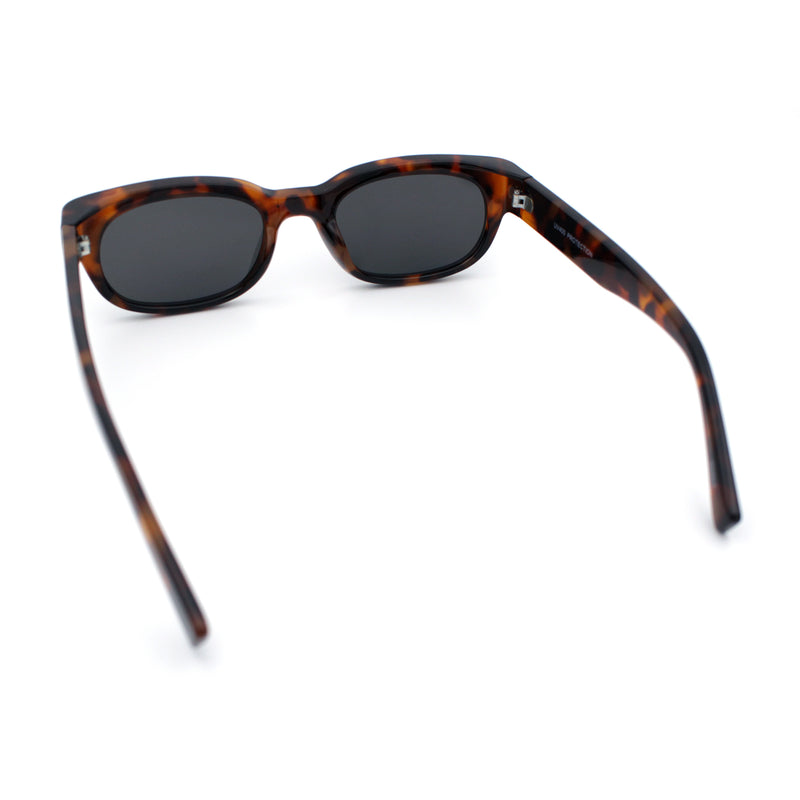Mod Fashion Bevel Oval Rectangle Subtle Horn Rim Plastic Sunglasses