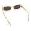 Womens Narrow Rectangle Subtle Cat Eye Retro Plastic Sunglasses