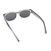 Womens Narrow Rectangle Silver Mirror Lens Mod Bevel Plastic Sunglasses