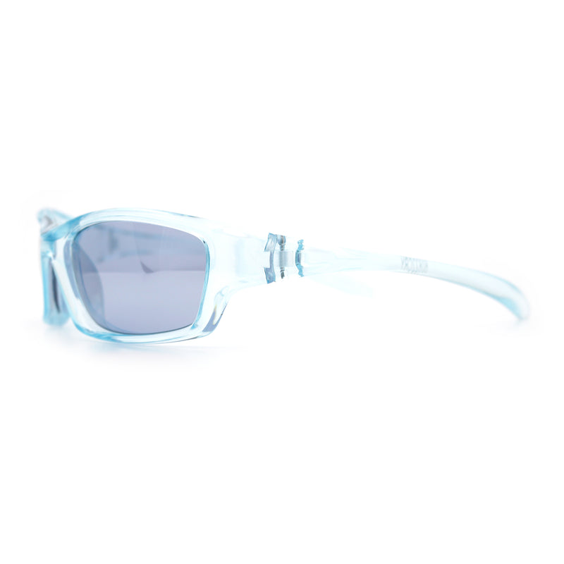 90s Styling Rectangular Fem Color Sport Plastic Wrap Around Sunglasses