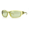 90s Styling Rectangular Fem Color Sport Plastic Wrap Around Sunglasses