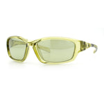 90s Styling Rectangular Fem Color Sport Plastic Wrap Around Sunglasses