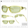 90s Styling Rectangular Fem Color Sport Plastic Wrap Around Sunglasses
