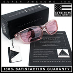 90s Styling Rectangular Fem Color Sport Plastic Wrap Around Sunglasses