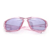 90s Styling Rectangular Fem Color Sport Plastic Wrap Around Sunglasses