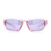 90s Styling Rectangular Fem Color Sport Plastic Wrap Around Sunglasses
