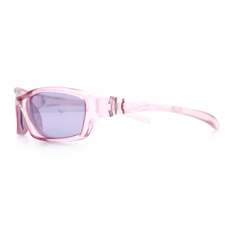 90s Styling Rectangular Fem Color Sport Plastic Wrap Around Sunglasses