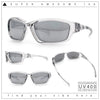 90s Styling Rectangular Fem Color Sport Plastic Wrap Around Sunglasses