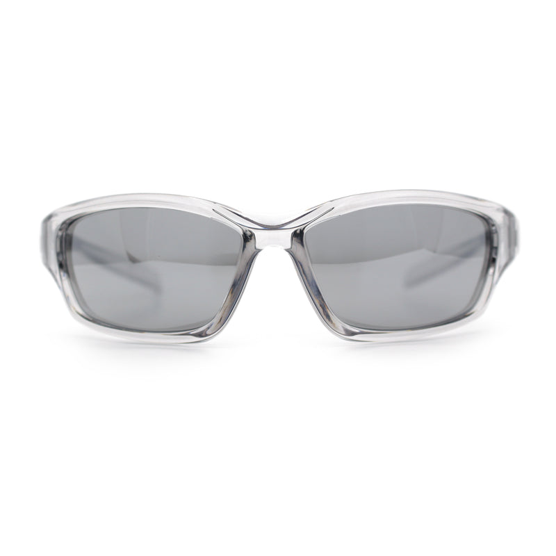 90s Styling Rectangular Fem Color Sport Plastic Wrap Around Sunglasses