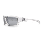 90s Styling Rectangular Fem Color Sport Plastic Wrap Around Sunglasses
