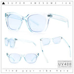 Feminine Simple Clean Minimal Plastic Horn Rim Retro Fashion Sunglasses