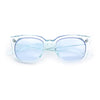 Feminine Simple Clean Minimal Plastic Horn Rim Retro Fashion Sunglasses