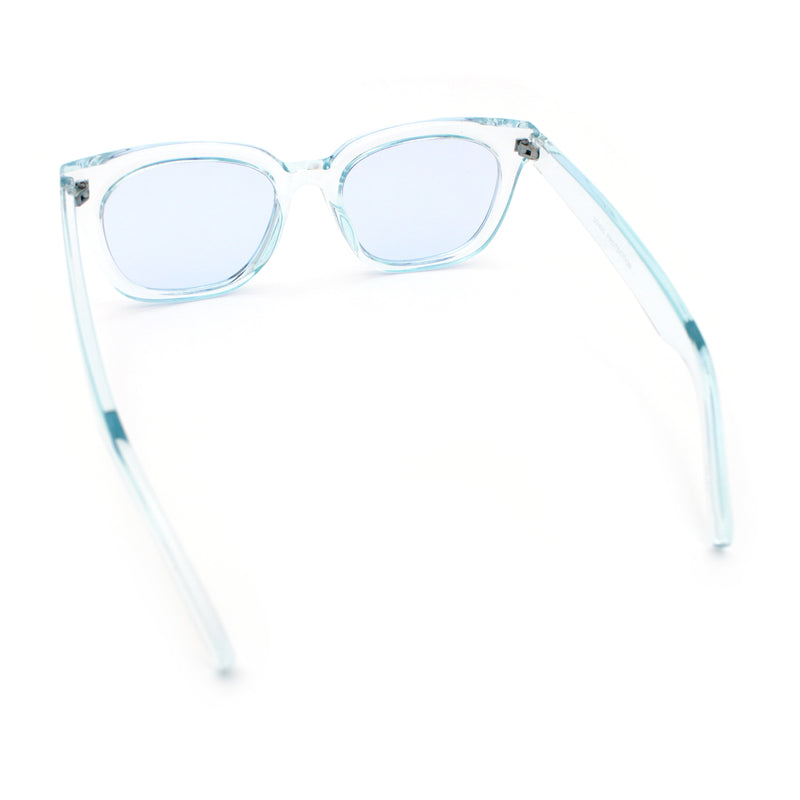 Feminine Simple Clean Minimal Plastic Horn Rim Retro Fashion Sunglasses