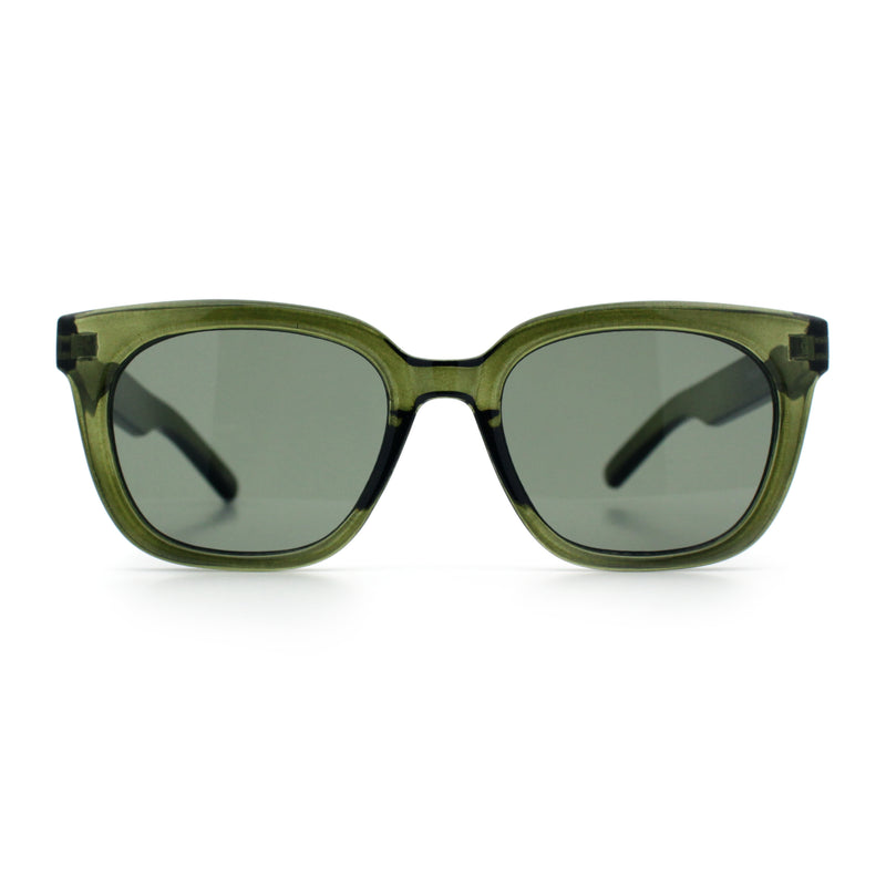 Feminine Simple Clean Minimal Plastic Horn Rim Retro Fashion Sunglasses
