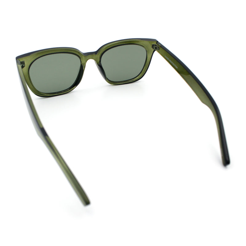Feminine Simple Clean Minimal Plastic Horn Rim Retro Fashion Sunglasses