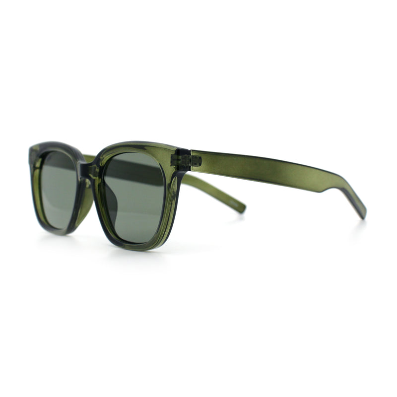 Feminine Simple Clean Minimal Plastic Horn Rim Retro Fashion Sunglasses