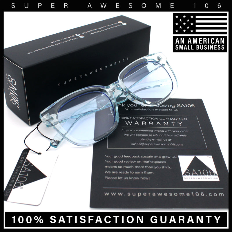 Feminine Simple Clean Minimal Plastic Horn Rim Retro Fashion Sunglasses