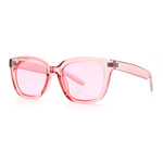 Feminine Simple Clean Minimal Plastic Horn Rim Retro Fashion Sunglasses