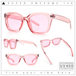 Feminine Simple Clean Minimal Plastic Horn Rim Retro Fashion Sunglasses