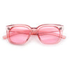 Feminine Simple Clean Minimal Plastic Horn Rim Retro Fashion Sunglasses