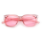 Feminine Simple Clean Minimal Plastic Horn Rim Retro Fashion Sunglasses