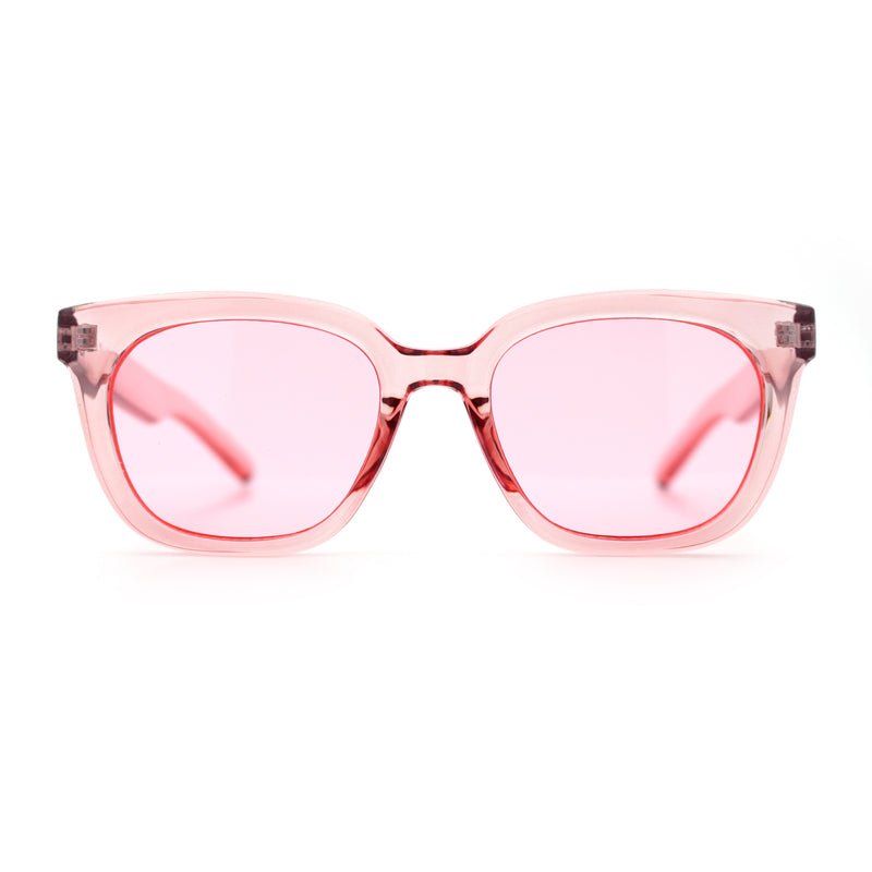 Feminine Simple Clean Minimal Plastic Horn Rim Retro Fashion Sunglasses
